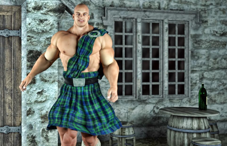 You see Jeril. He appears to be a Giantman. He is thick limbed and towering in height and appears to have come of age. He has gold-flecked violet eyes and golden brown skin. He has a bald head. He has a classical nose and a pair of thickly corded, broad shoulders that are well muscled and wide. He has a warm, open face that is made strong by the firm lines of his jaw and the delicate tracery of laugh-lines that frame his eyes.