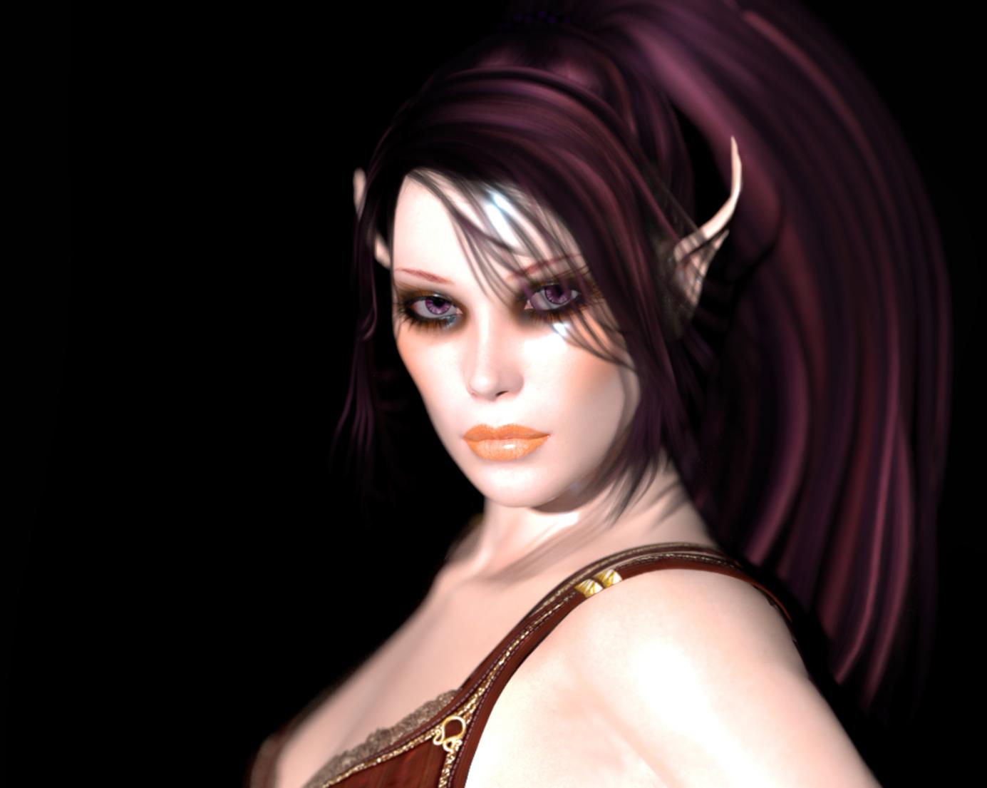 You see High Lady Maetriks d'Edonil Faendryl the Bane of Wehnimer's Landing. She appears to be a Dark Elf. She has vibrant phlox-limned anthracite eyes and smooth, immaculately pallid skin. She has very long, jet-streaked dusky twilight hair pulled into a high ponytail, leaving a lock free at each temple. She has a set of symmetrically sculpted cheekbones enhancing a delicately contoured face, an upturned nose and a pair of sharply curved ears culminating to a minute taper.