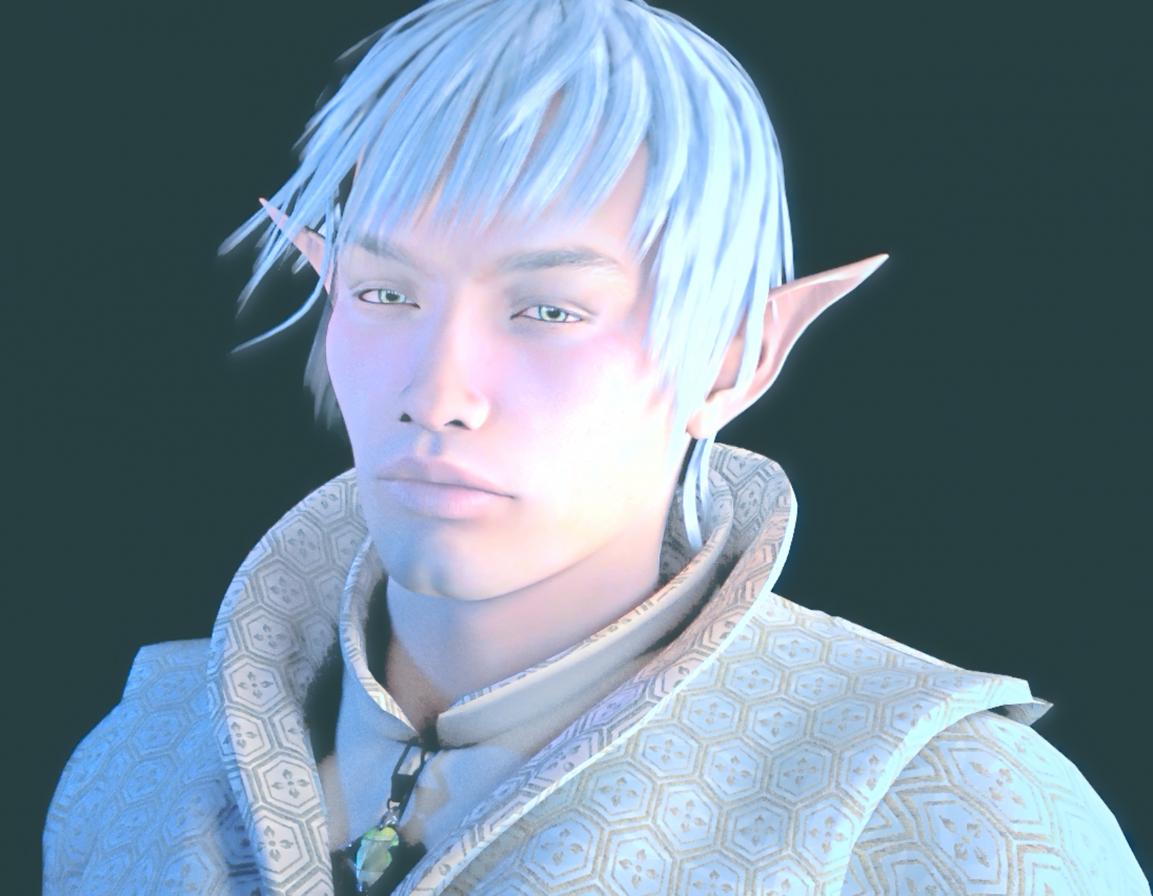 You see Chancellor Daenalan the High Priest of Lumnis. He appears to be a Dark Elf. He is shorter than average and appears to be youthful. He has piercing silver eyes and pale unlined skin. He has short, tousled silver hair that sticks out in all directions. He has a narrow face and prominently pointed ears.