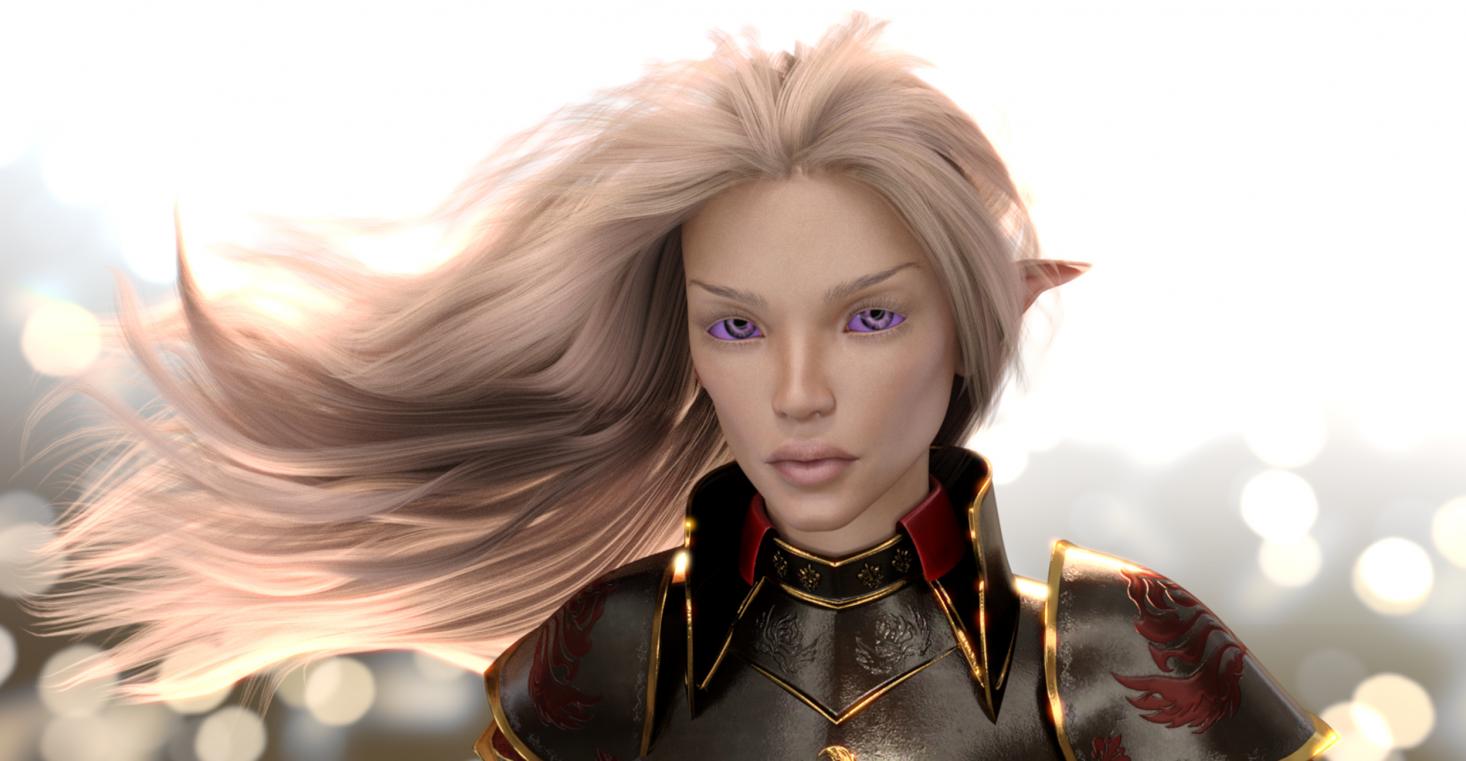 You see Squire Legionnaire Malinya Astald'elen Vaalor the Crimson Legion Reservist. She appears to be an Elf. She is average height and has a trim figure. She appears to be young and untried. She has large, lavender-sheened dark lilac-hued eyes and fair skin. She has long, sleek champagne-hued hair tied into a loose ponytail with a crimson-hued gold-trimmed hair-tie. She has a straight nose and delicately curving, svelte pointed ears. The pale blonde of her hair is echoed in her lashes and eyebrows, the former being long and curled and the latter arching strikingly.