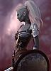 You see Sarissa Noira the Palestra. She appears to be a Faendryl Dark Elf. She is very tall. She appears to be of a tender age. She has argent-haloed...